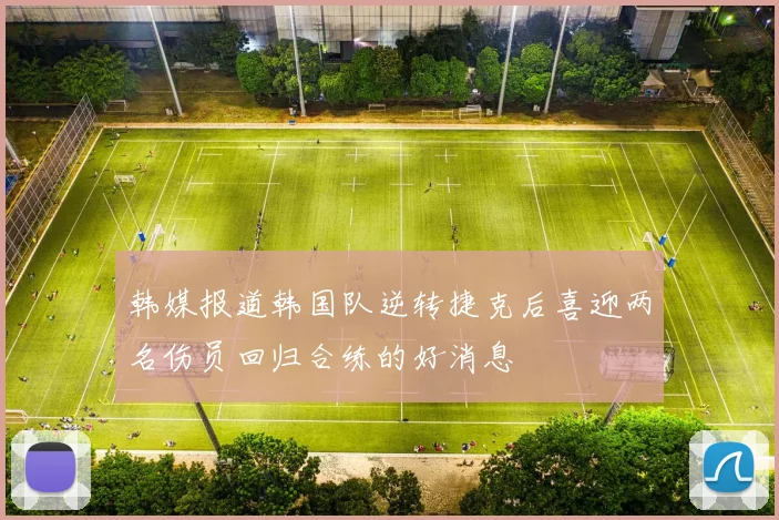 韩媒报道韩国队逆转捷克后喜迎两名伤员回归合练的好消息